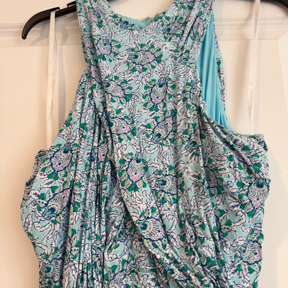 LOFT Halter Blue Floral Dress - Picture 6 of 7